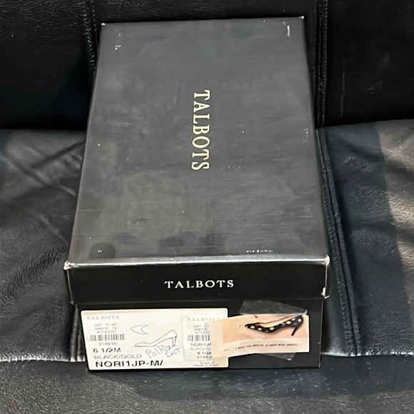 Talbots Nori 1 Black & Gold Polka Dot Women’s Heels 6.5 Plus Matching Purse NWT - Picture 7 of 9